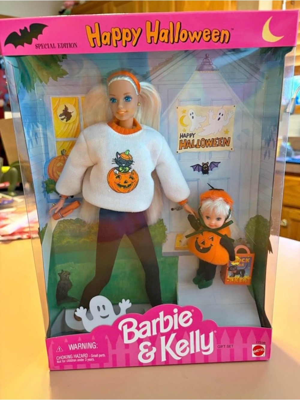 Barbie Halloween Doll Set - White, Orange & Black Barbie and Kelly